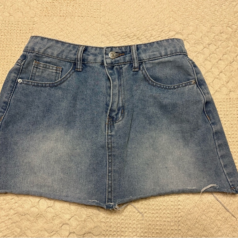 SHEIN Women's Denim Mini Skirt